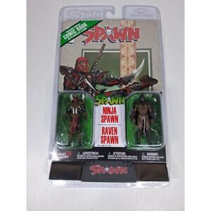 🗡️ McFARLANE Page Punchers - 3" Figure + Comic Book - Ninja Spawn & Raven Spa